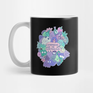 Kawaii Kindness Is Contagious Cute Doodle Mug